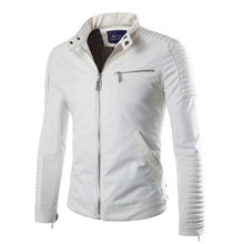 Load image into Gallery viewer, Jacket Men Polyester Lined PU Motorcycle Suede Jackets Male Slim Fit
