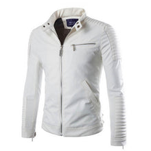 Load image into Gallery viewer, Jacket Men Polyester Lined PU Motorcycle Suede Jackets Male Slim Fit